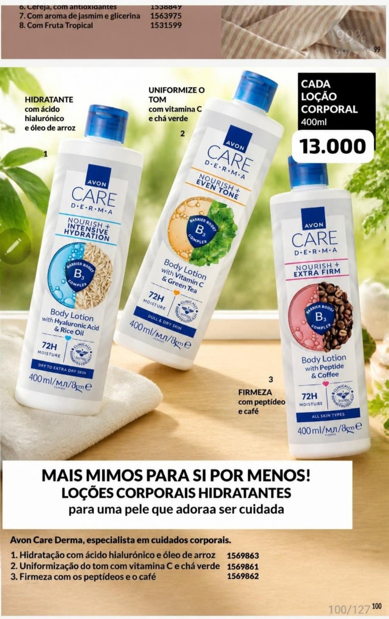 Creme corporal Avon